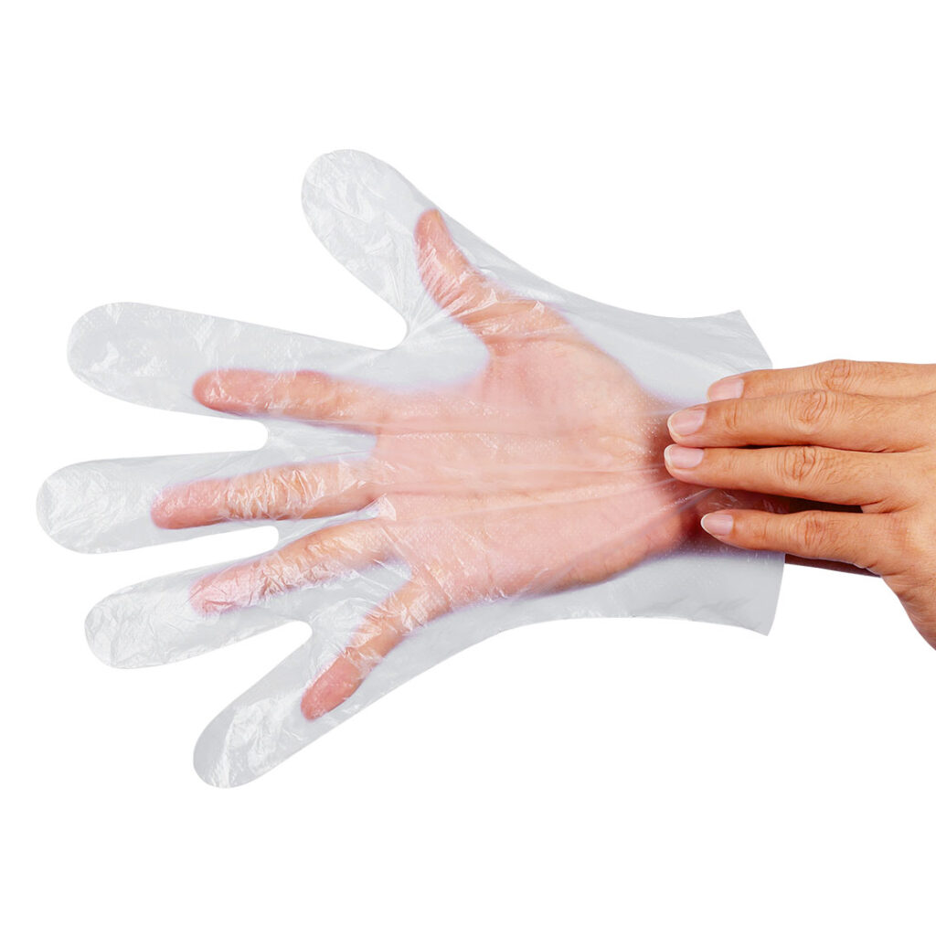 PE GLOVES, Transparentna