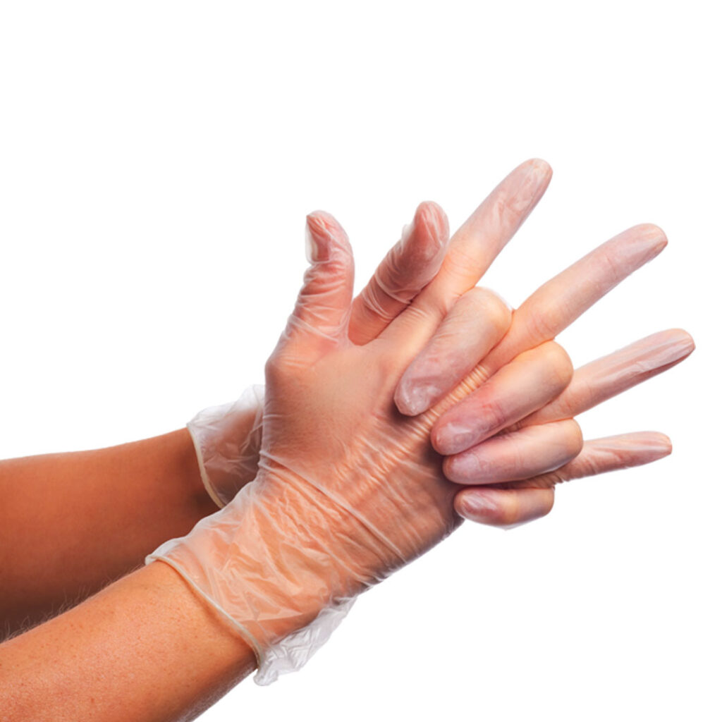 VINYL GLOVES, Transparentna