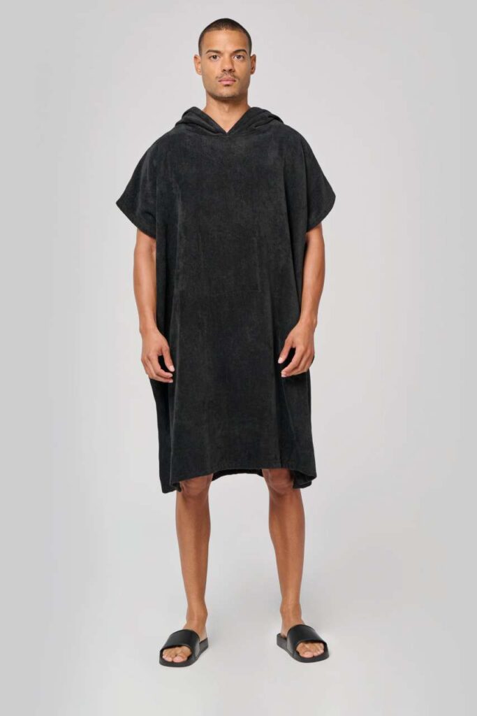 Proact unisex hooded towelling poncho, Teget