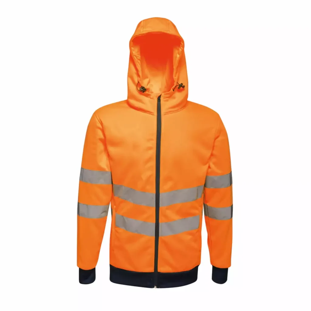 Regatta hi vis pro full zip stretch hoodie jacket, Narandžasta / Teget