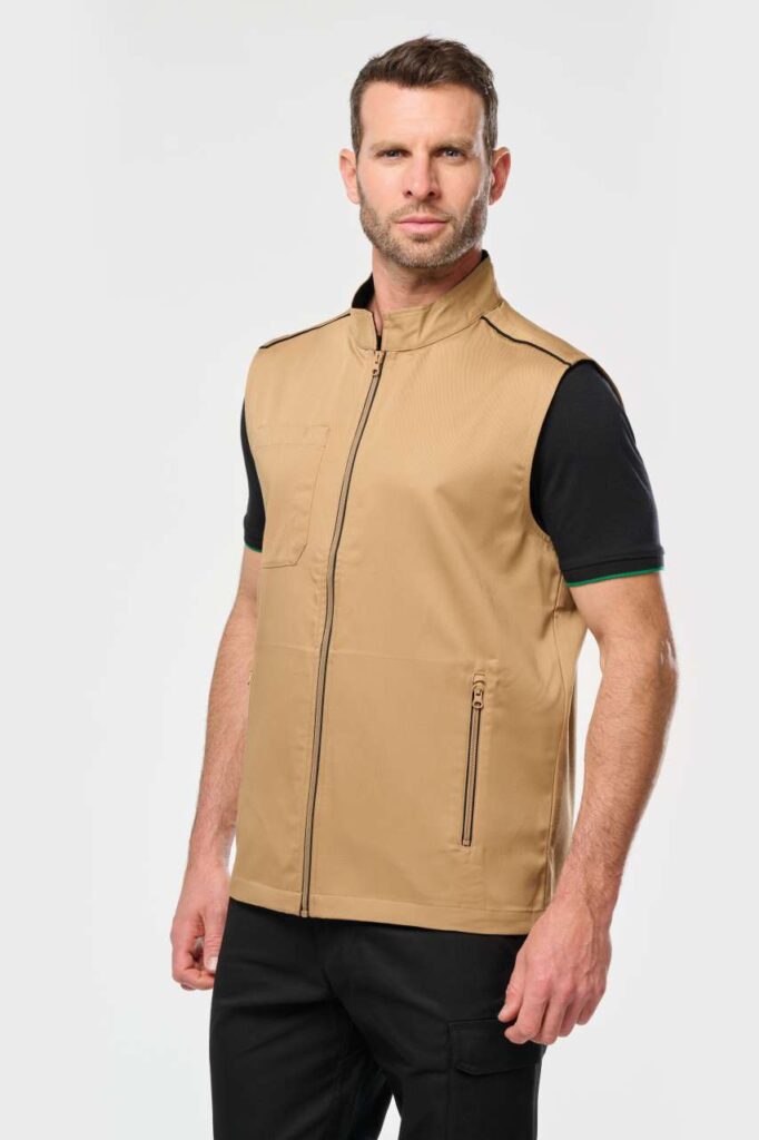 Designed To Work men's daytoday gilet, Crna / Zelena
